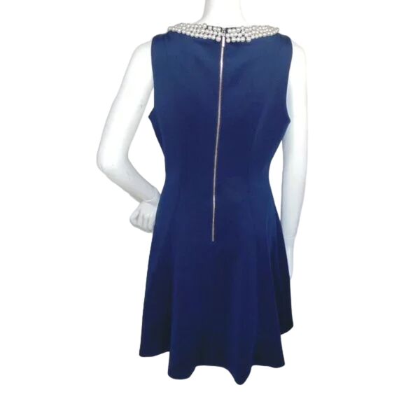 KARL LAGERFELD Dress, 14, Pearl Cluster Neckline, A-line, Sleeveless, Back zip - Picture 9 of 13